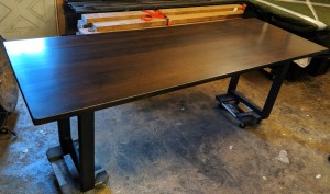 dark stained maple dining table minneapolis st. paul mn 2  